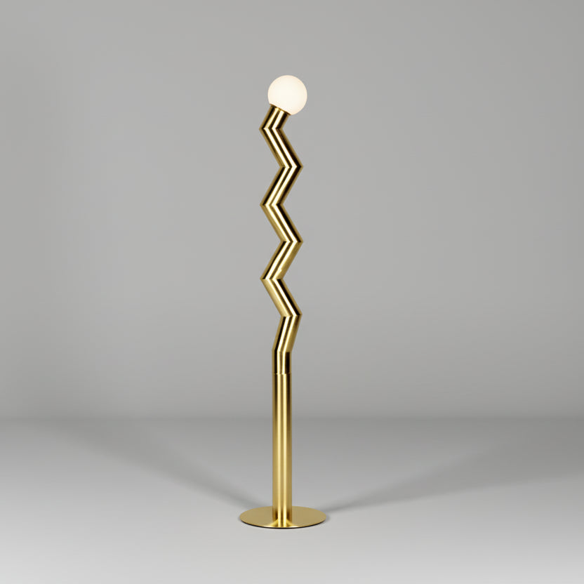 Zigmo gold floor lamp