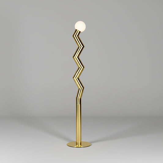 Zigmo gold floor lamp