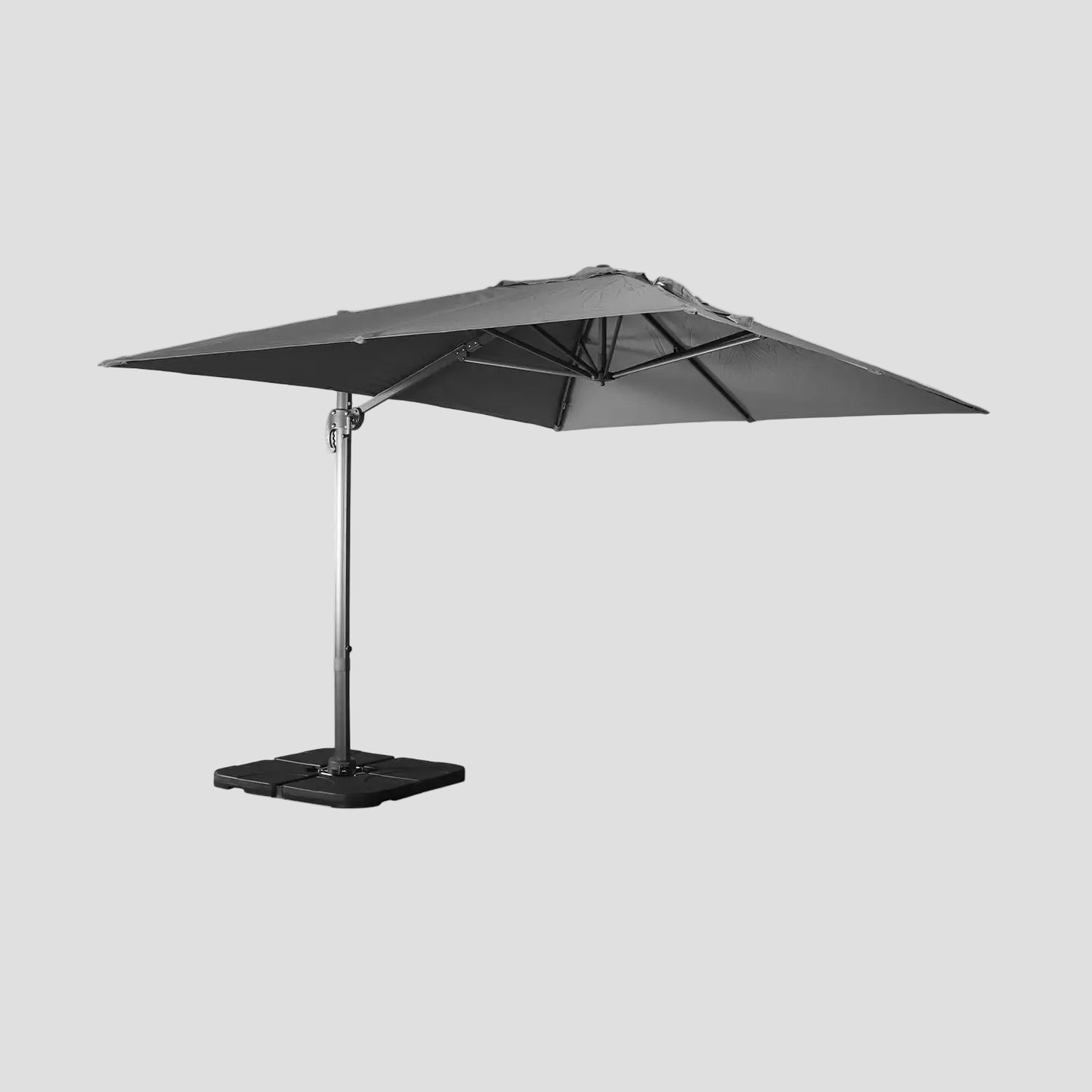 Grey cantilever parasol